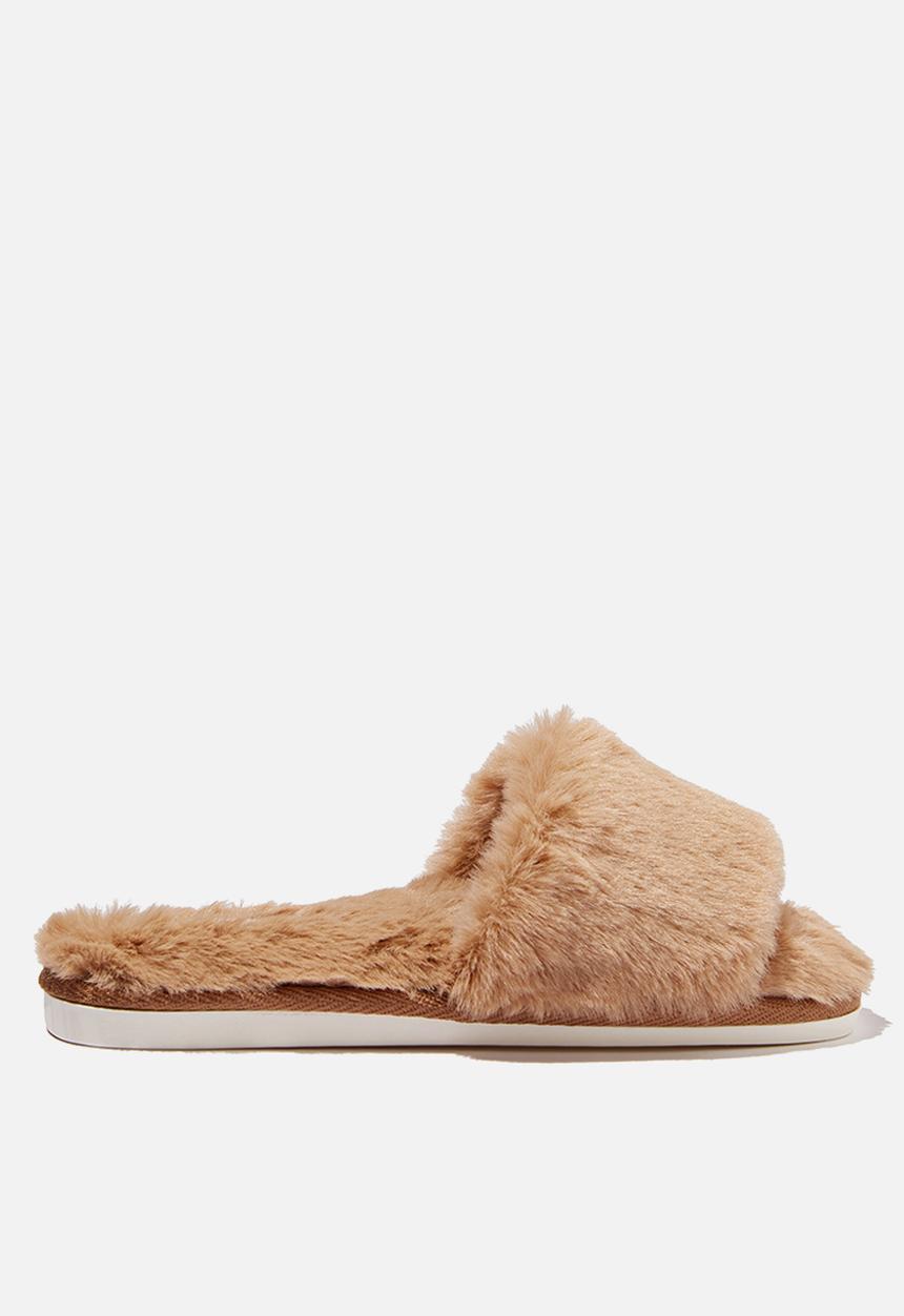 Cotton On - Square toe slide slipper - butterscotch