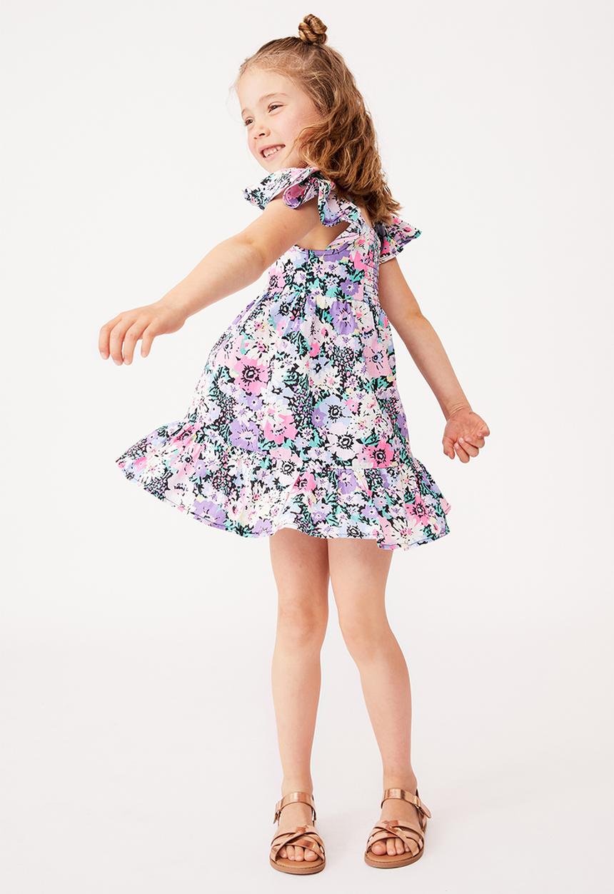 Cotton On - Cady short sleeve dress  - phantom pop flower garden