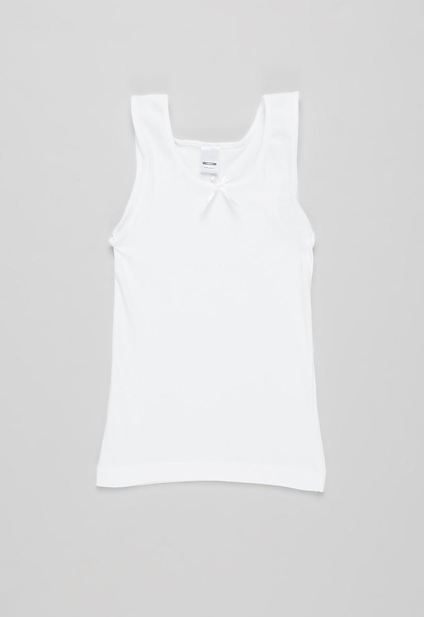 Pop Candy - Girls 2 pack sleeveless vest - white