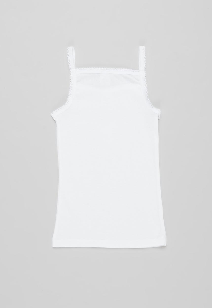 Pop Candy - Girls 2 pack strappy vest - white