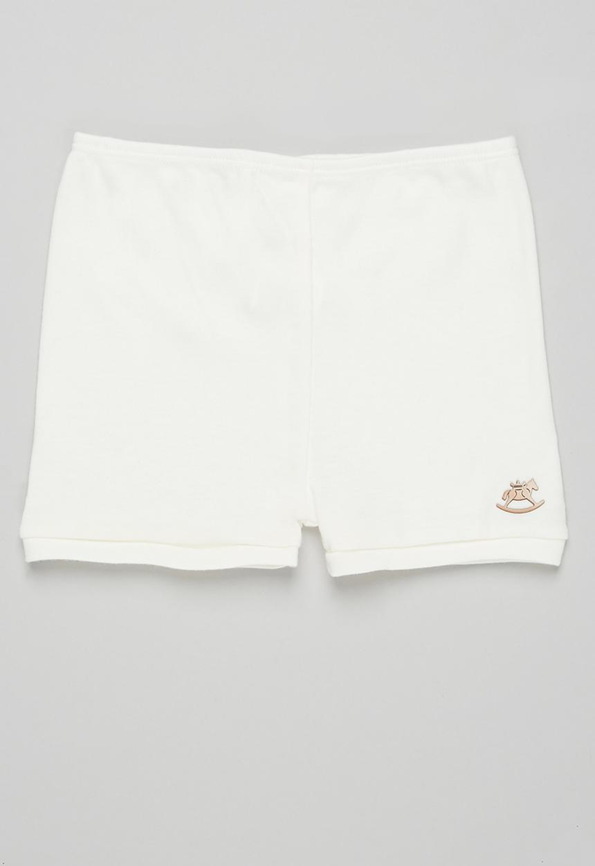 UP Baby - Soft jersey cotton shorts - off white