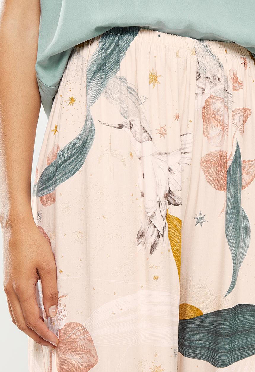 dailyfriday - Sleep top & wide leg pants - sage print