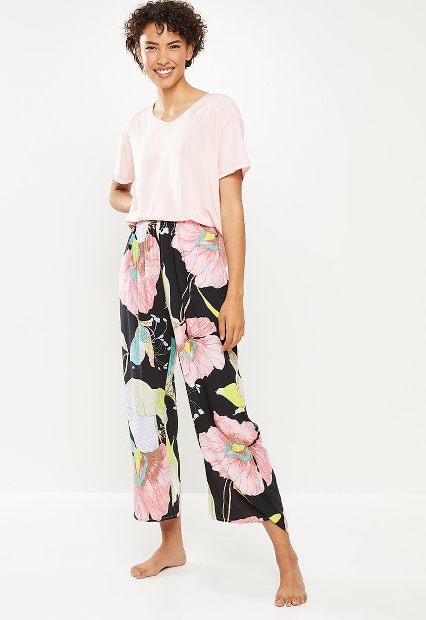 dailyfriday - Sleep top & wide leg pants - dusty pink