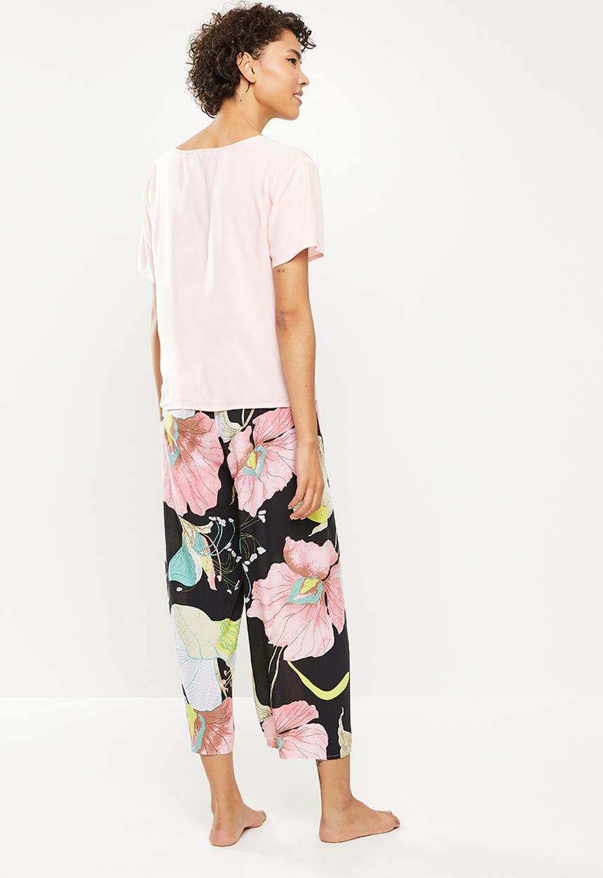 dailyfriday - Sleep top & wide leg pants - dusty pink