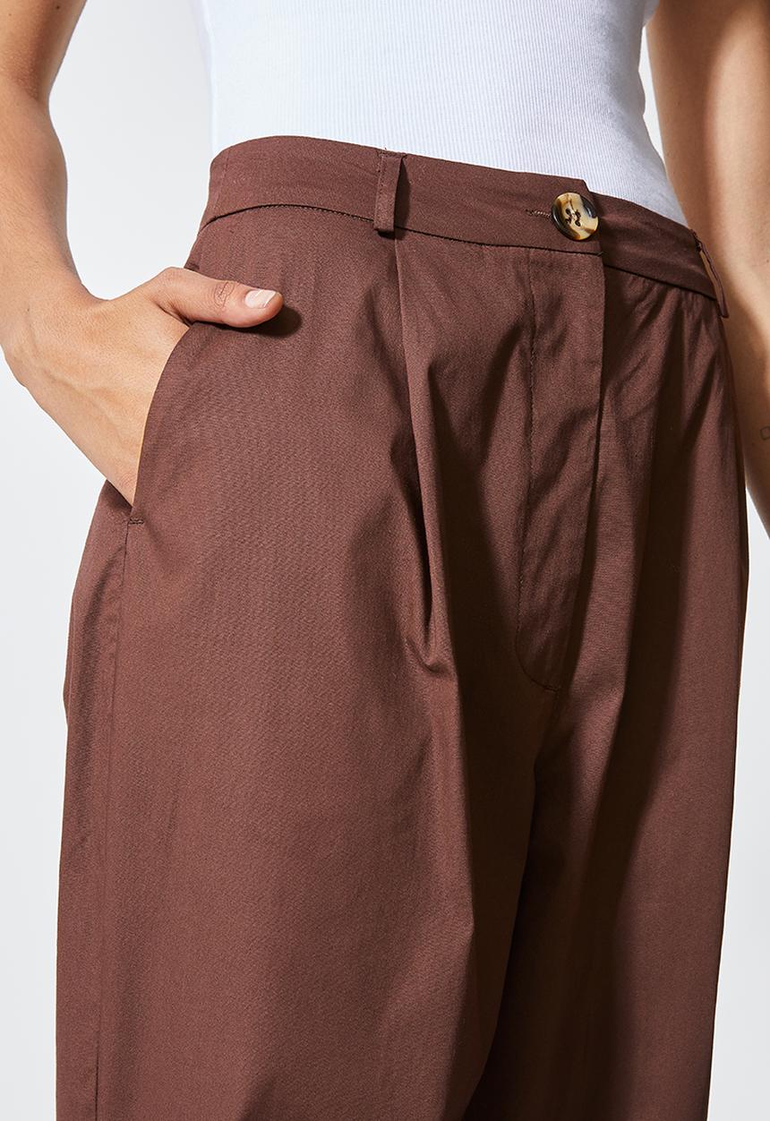 Superbalist - Poplin slouch trouser - Root beer