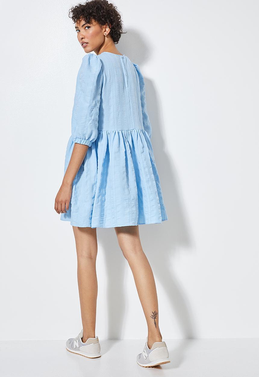 Superbalist - Textured fabric babydoll dress - baby blue