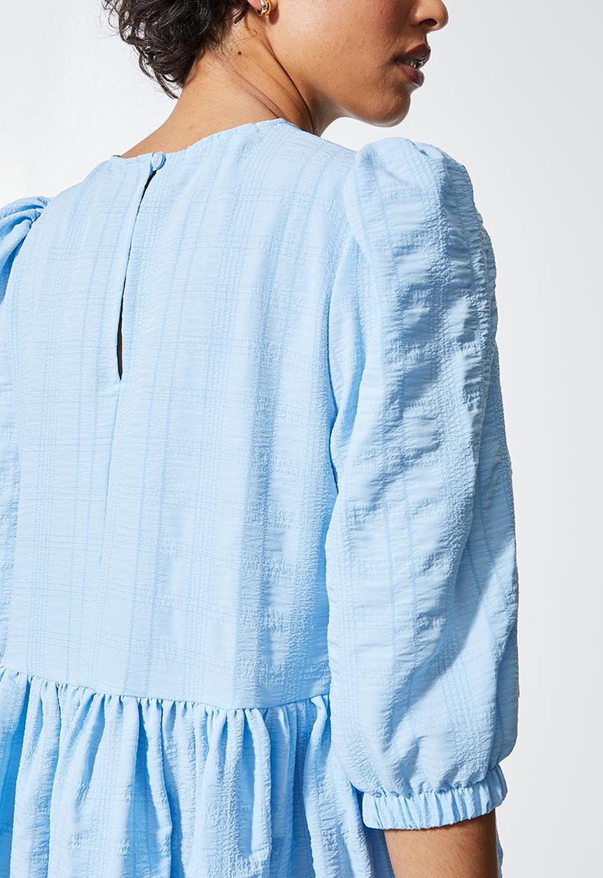Superbalist - Textured fabric babydoll dress - baby blue