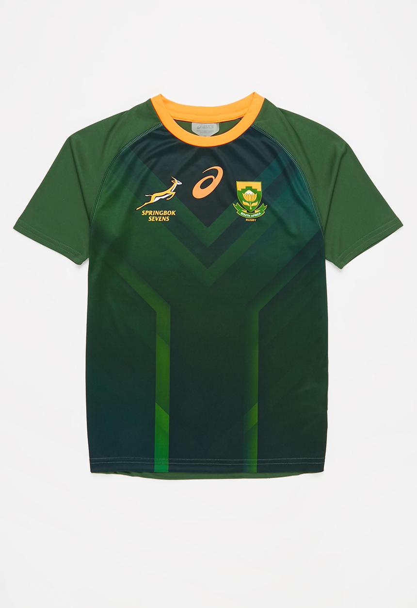 ASICS - SPRINGBOK 7s home fan tee - oak green
