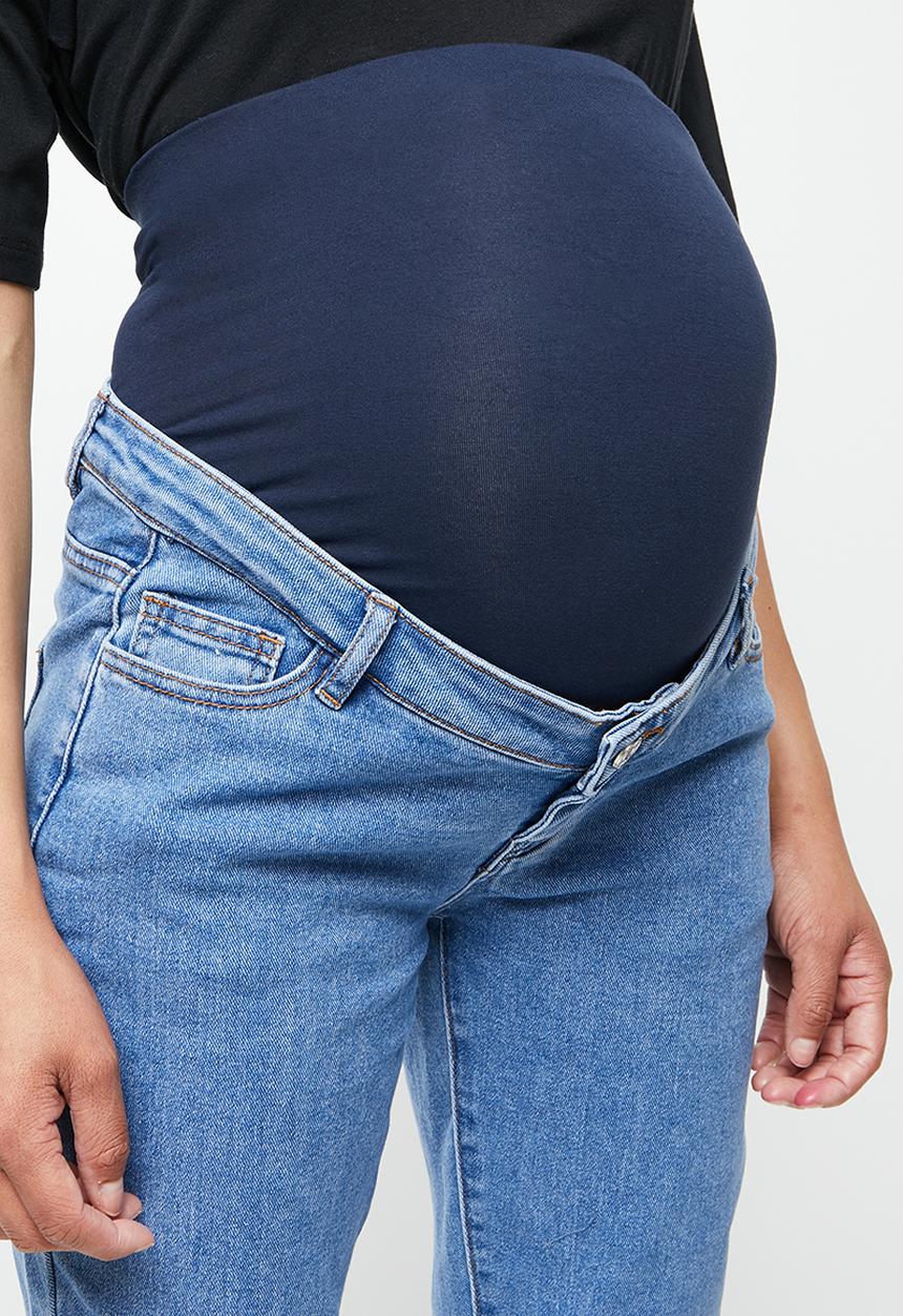 Missguided - Maternity highwaisted comfort stretch straight leg jean - blue