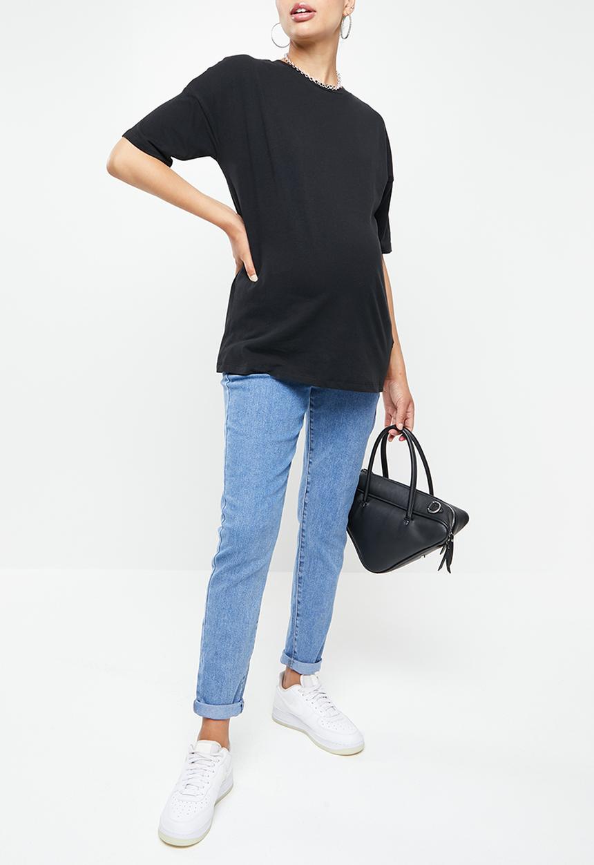 Missguided - Maternity highwaisted comfort stretch straight leg jean - blue