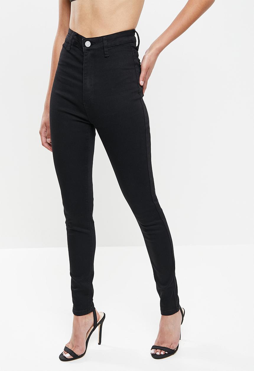 Missguided - Petite recycled vice skinny jeans - black