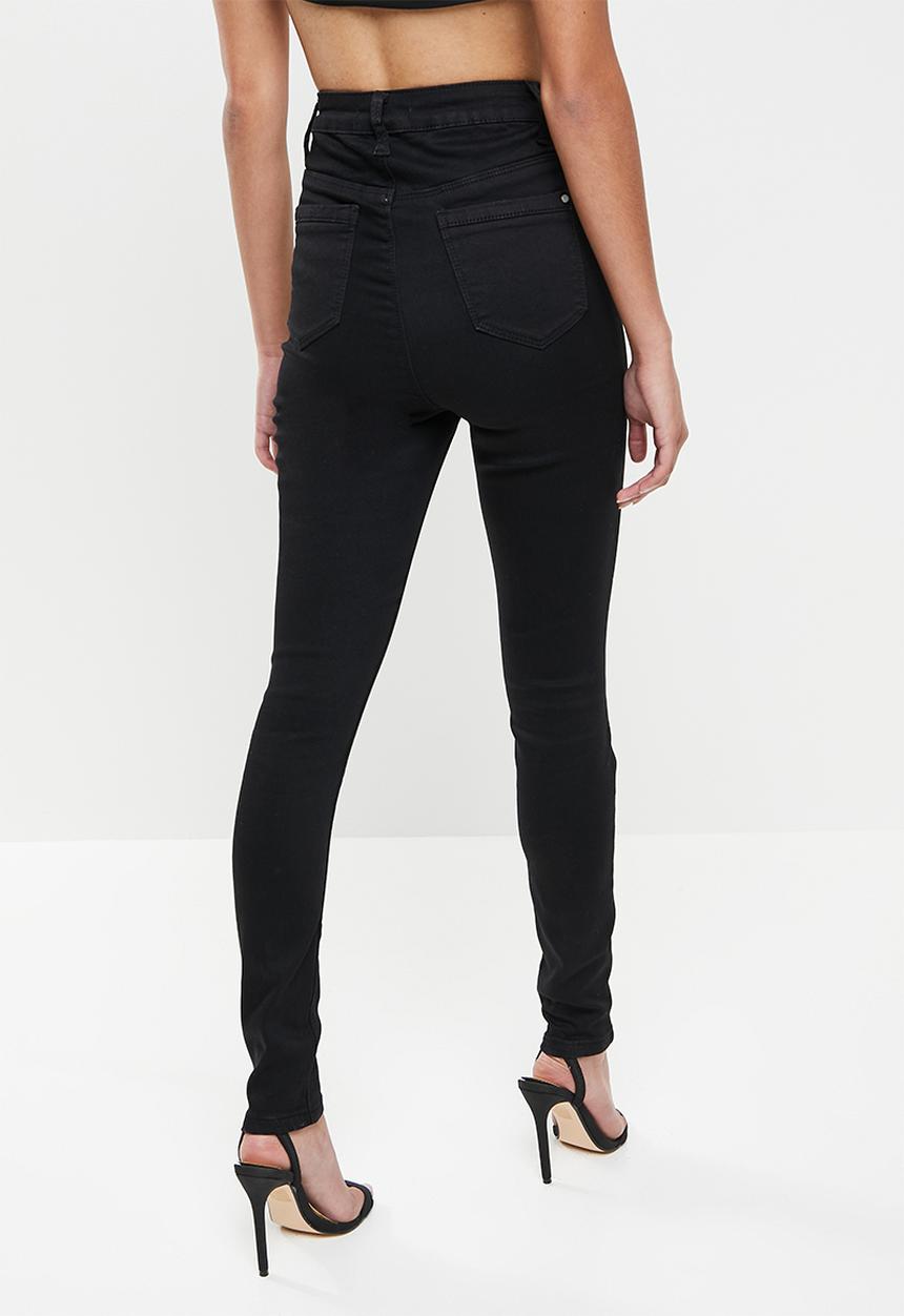 Missguided - Petite recycled vice skinny jeans - black