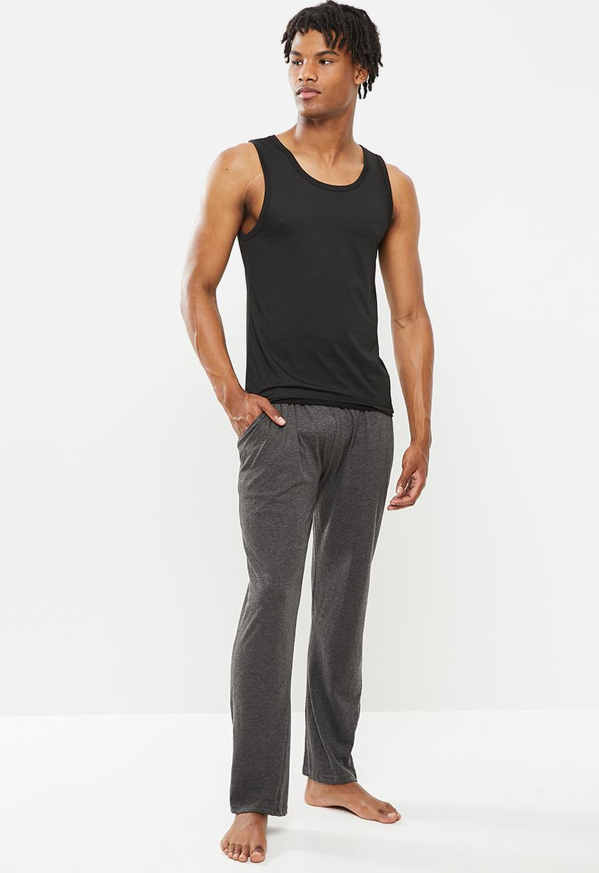 Brave Soul - Kevin printed lounge pants - charcoal marl