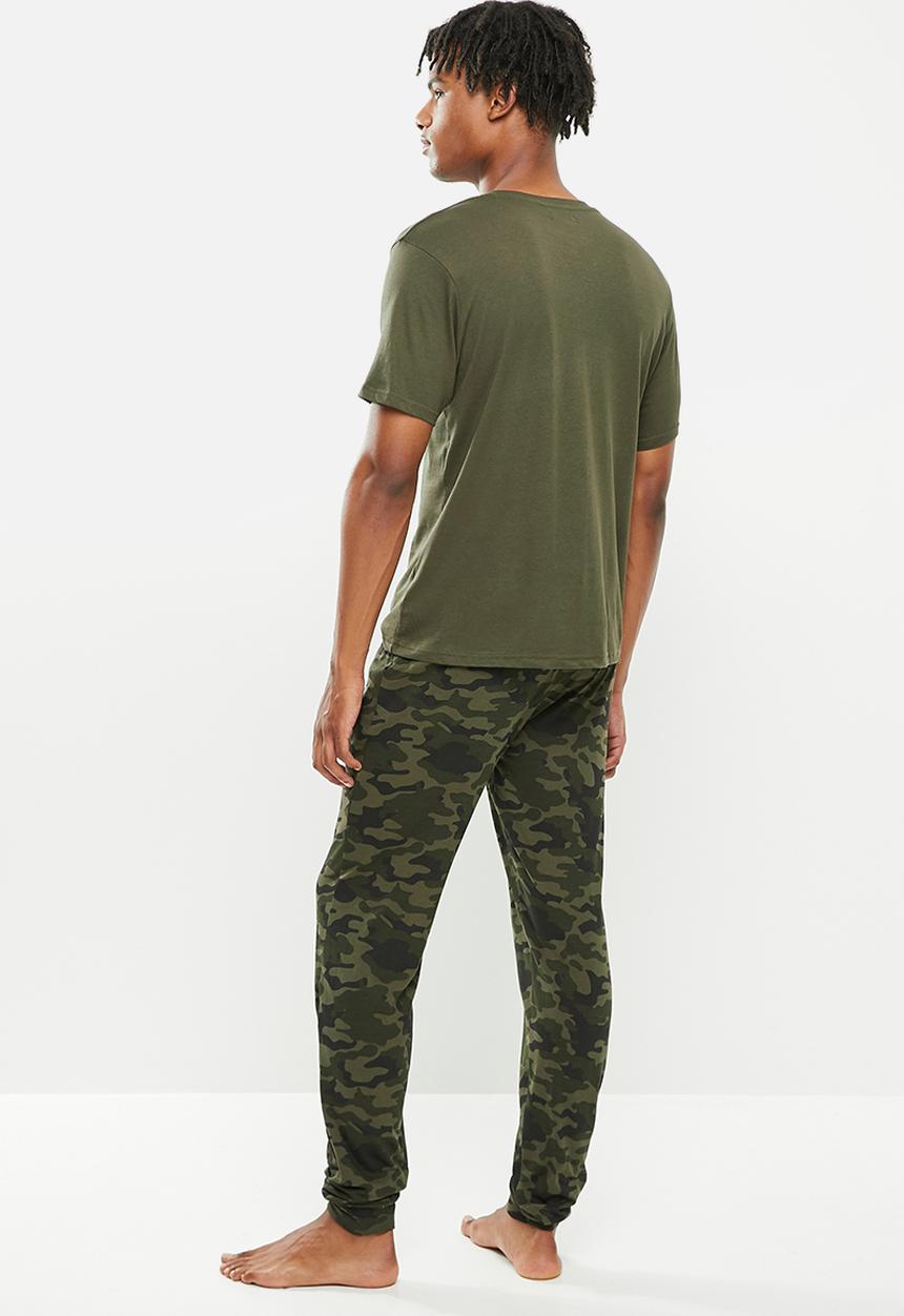 Brave Soul - Camo sleep set - khaki/camo