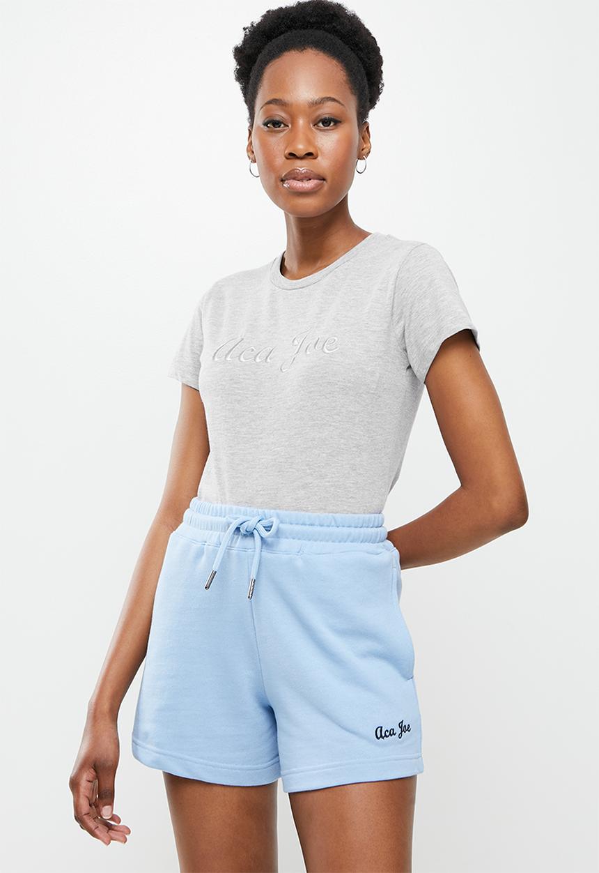 Aca Joe - Ladies aca joe tonal emb sj T-shirt - grey melange