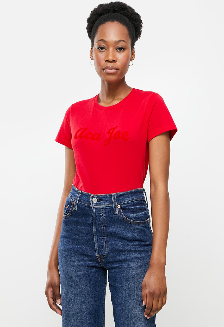 Aca Joe - Classic crew neck short sleeve - red