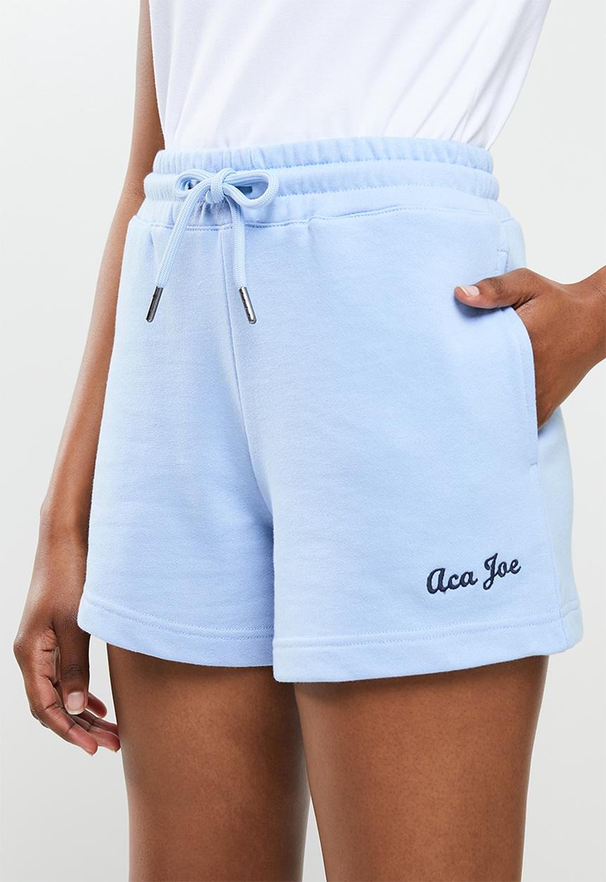 Aca Joe - Ladies aca joe unbrushed terry fleece short - light blue