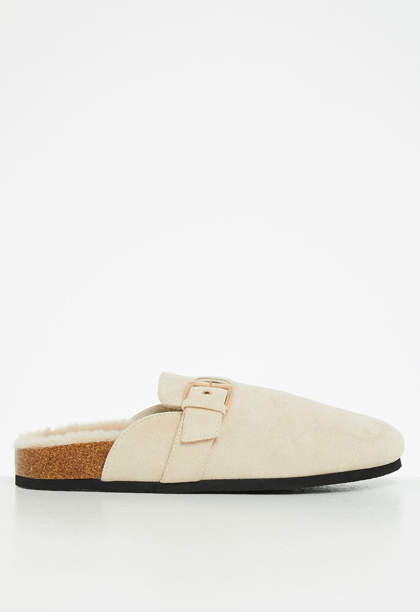 Superbalist - Gian faux fur slide - stone