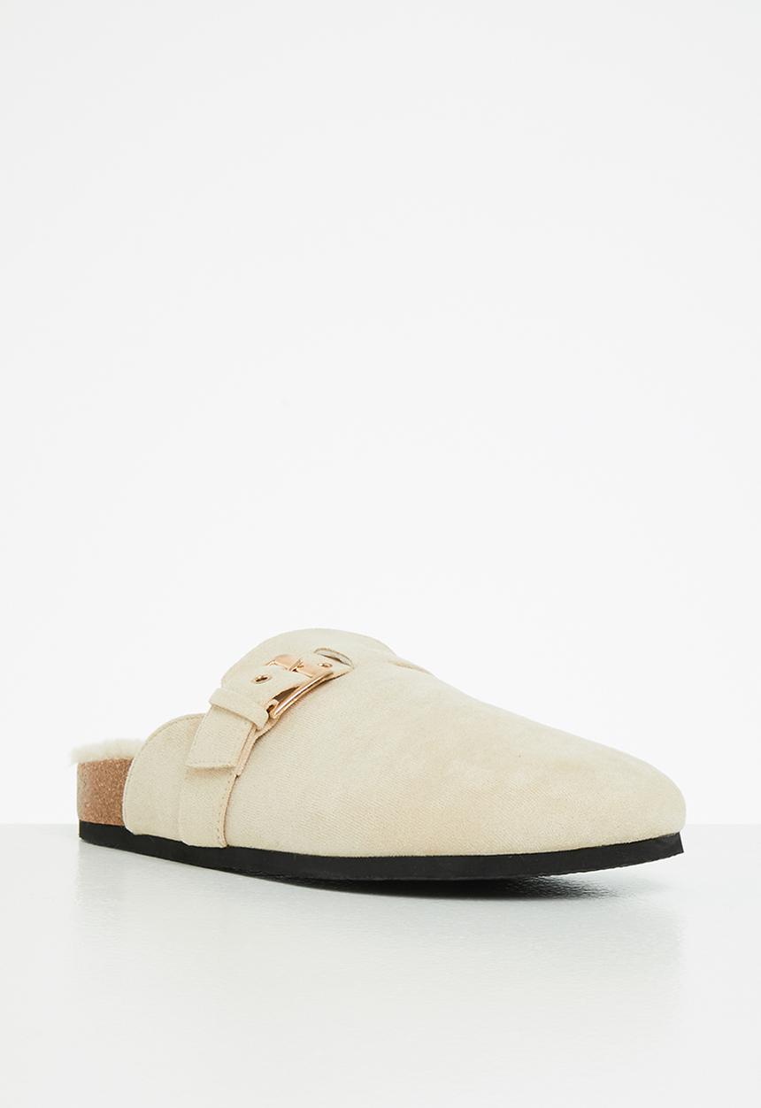 Superbalist - Gian faux fur slide - stone