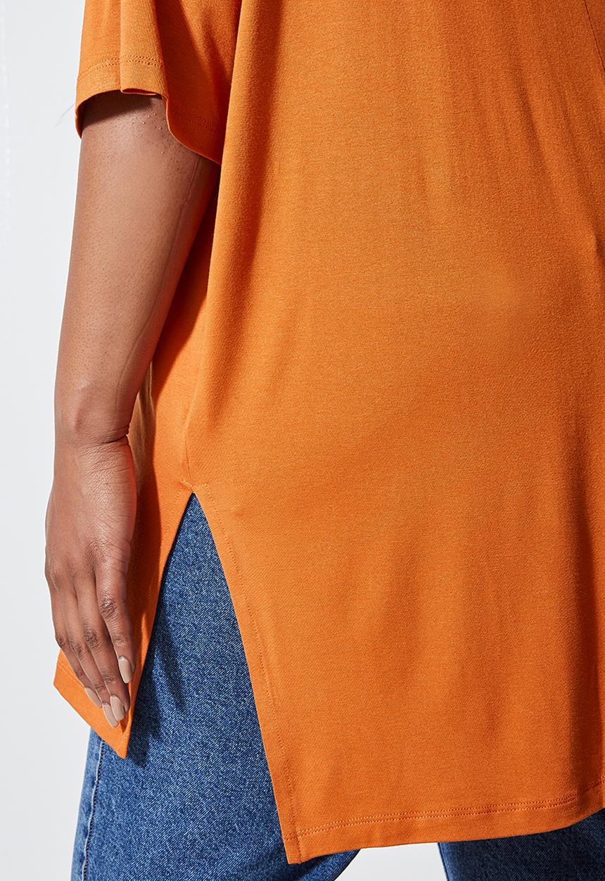 Superbalist - Split side longline T-shirt - burnt orange