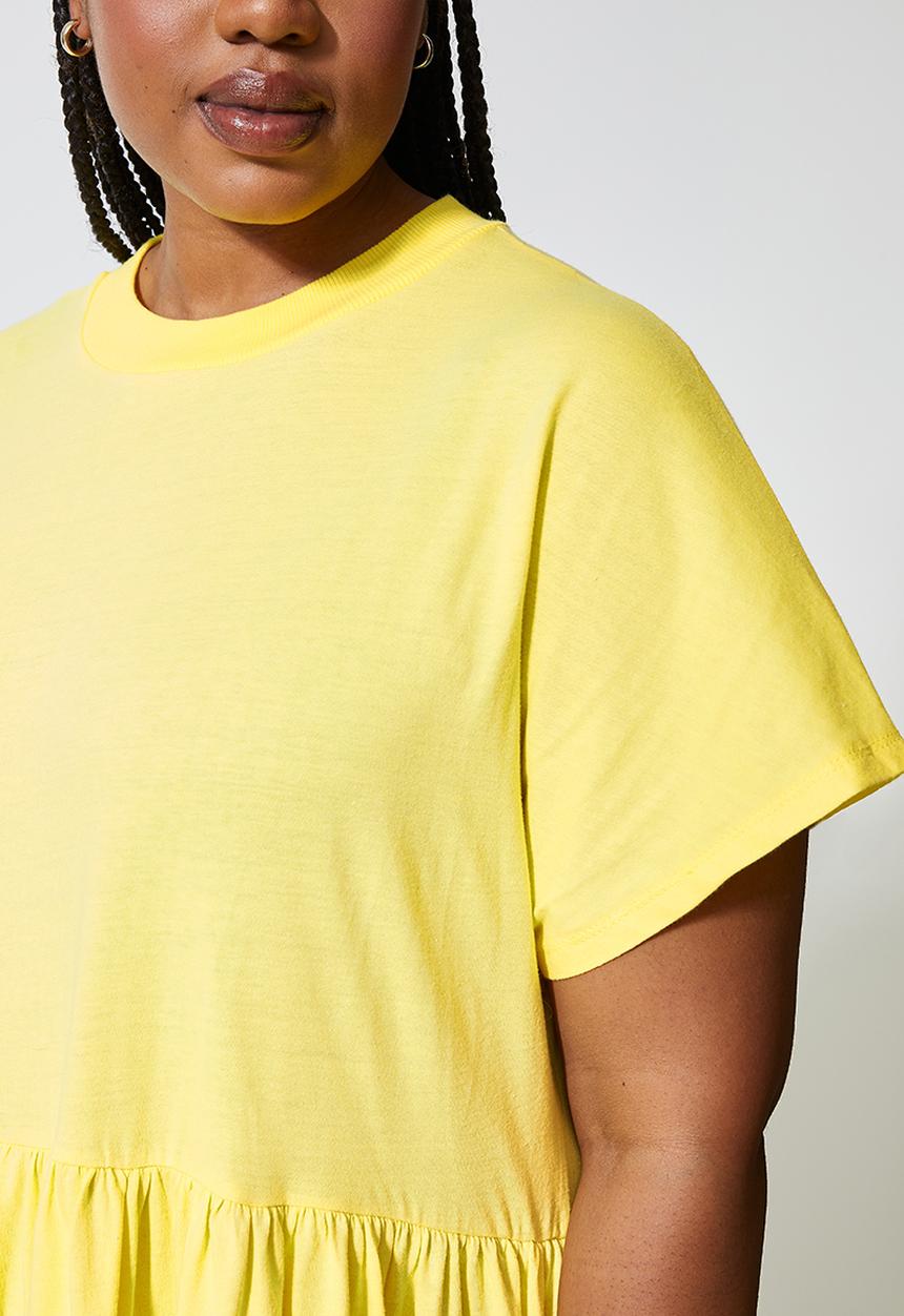 Superbalist - Tiered T-shirt dress - lemon verbena
