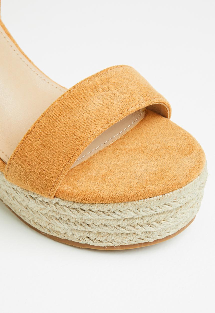 Superbalist - Wedge ankle strap heel - tan