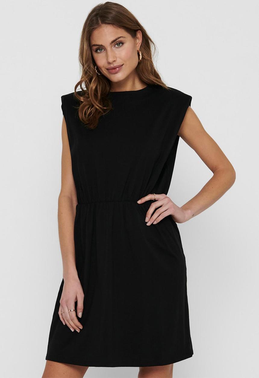ONLY - Jen life sleeveless shoulder dress - black