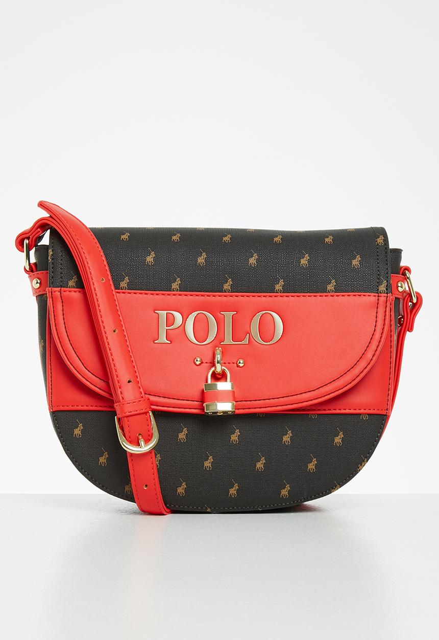 POLO - Polo canterbury flapover sling - brown & red