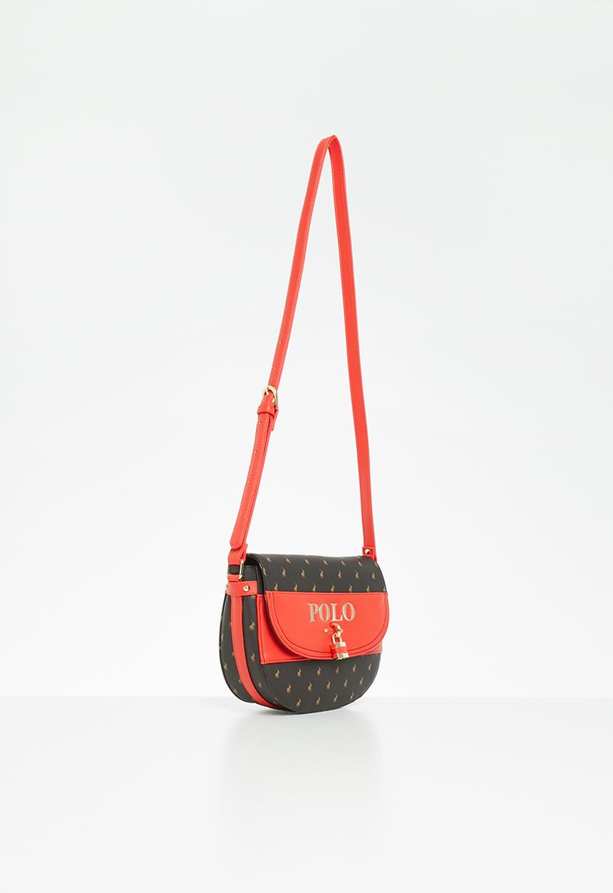 POLO - Polo canterbury flapover sling - brown & red