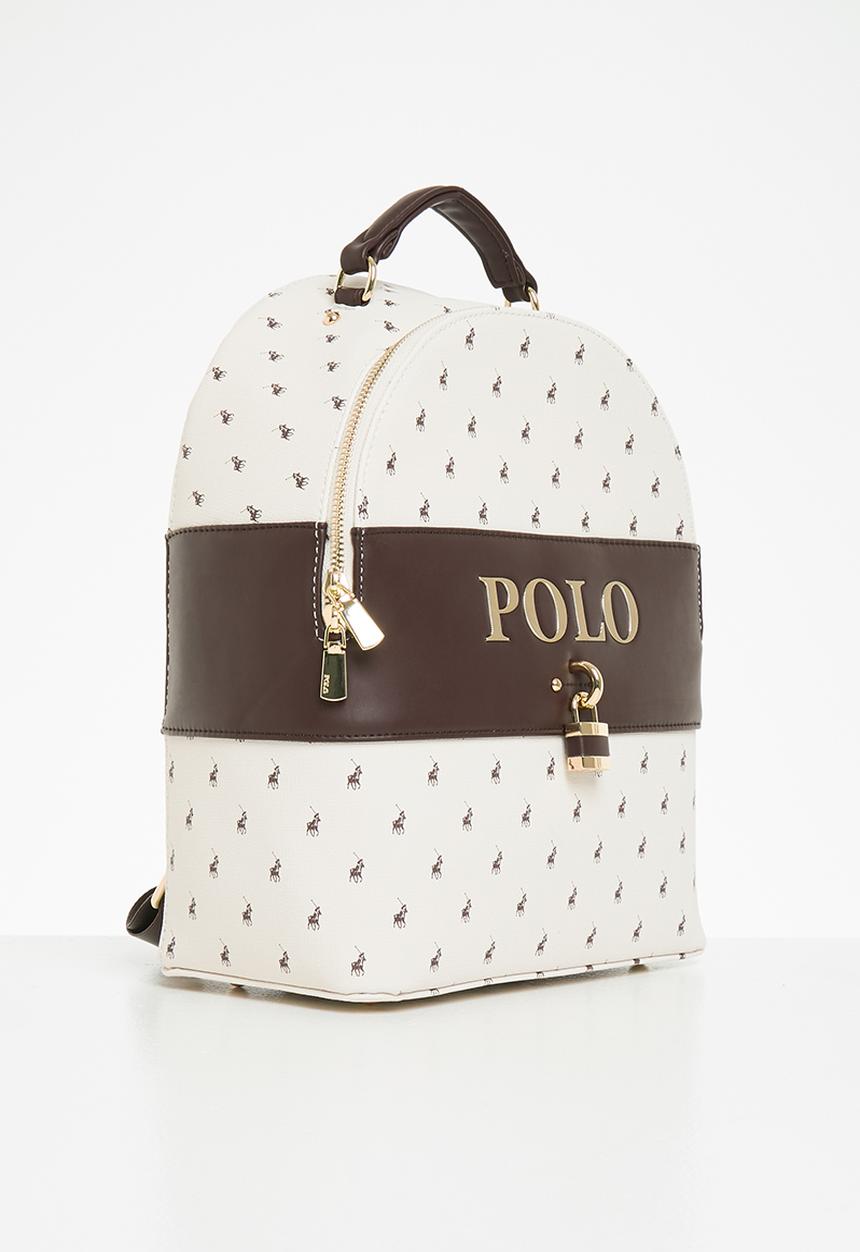 POLO - Polo canterbury backpack - cream & brown 