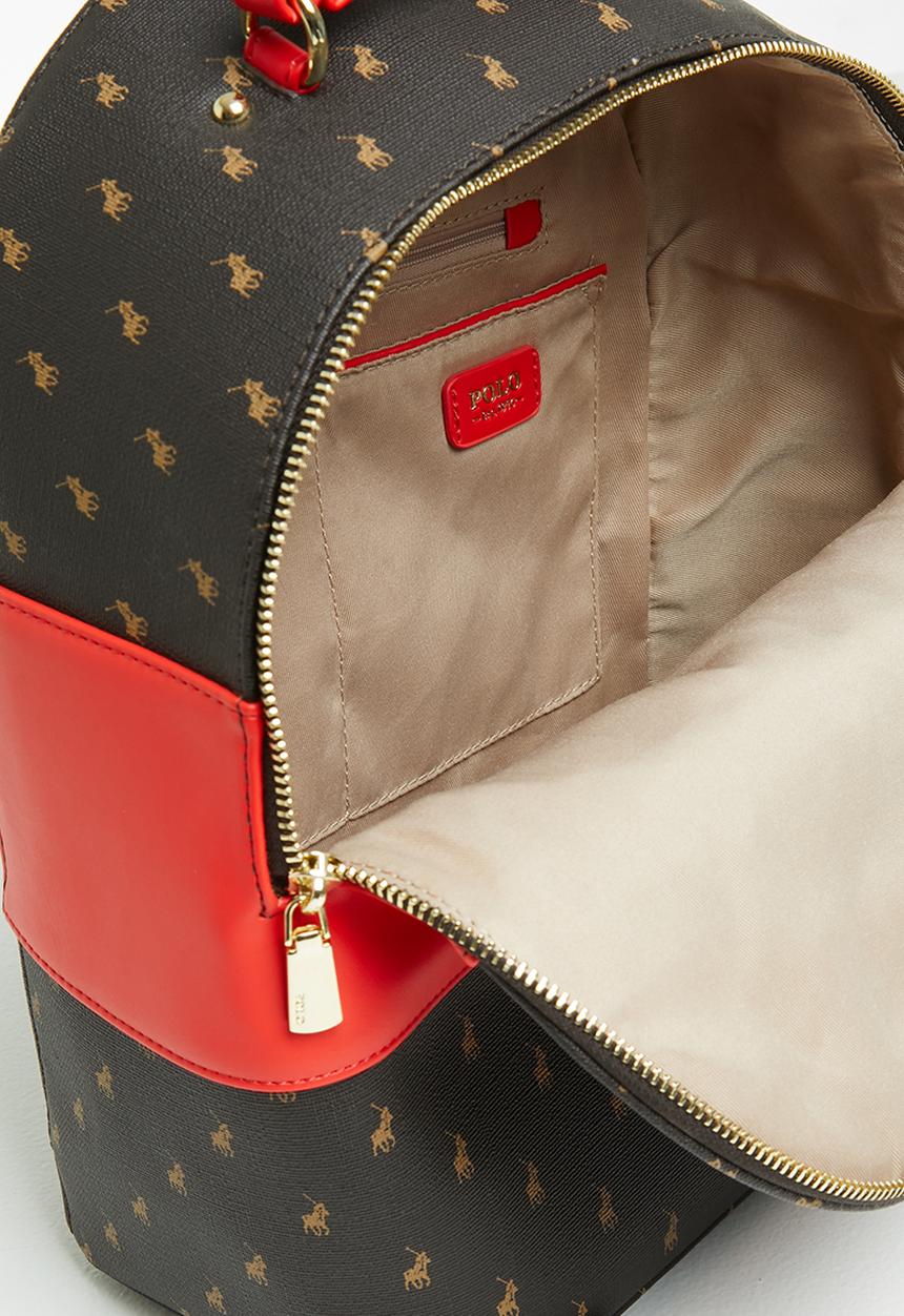 POLO - Polo canterbury backpack - brown & red