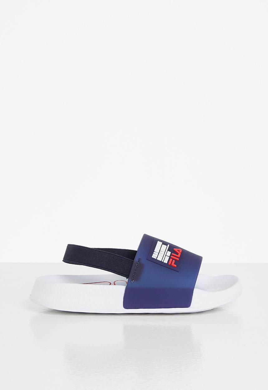 FILA - Camps slide - white & navy 
