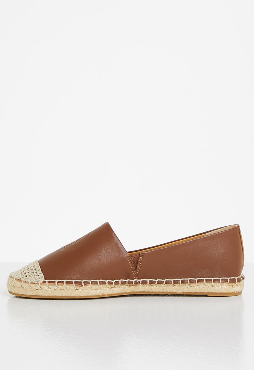 POLO - Fatima embossed leather espadrille - tan
