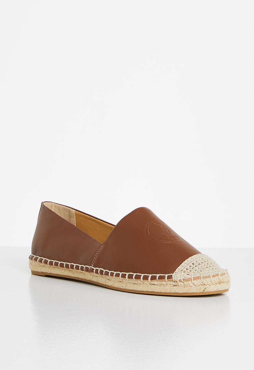 POLO - Fatima embossed leather espadrille - tan