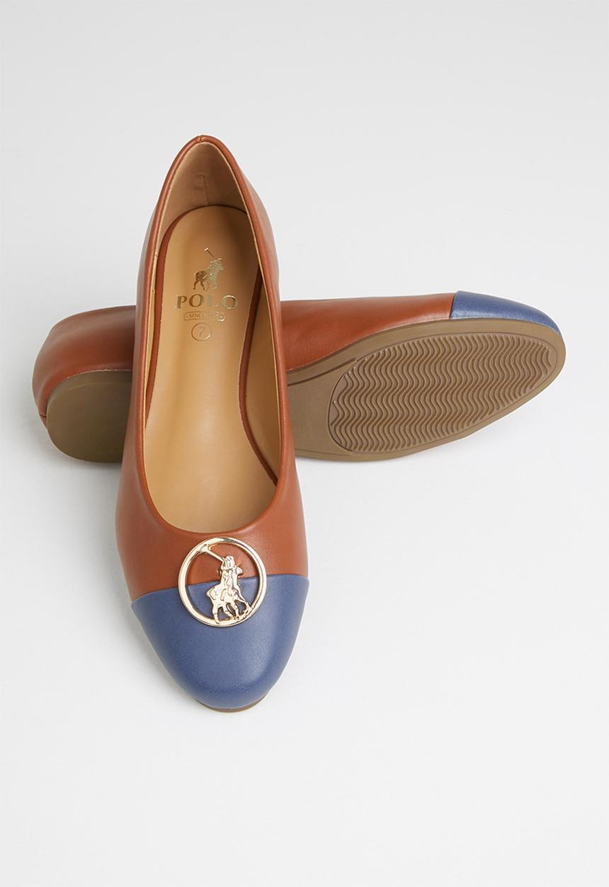 POLO - Bianca metal pony pump - tan