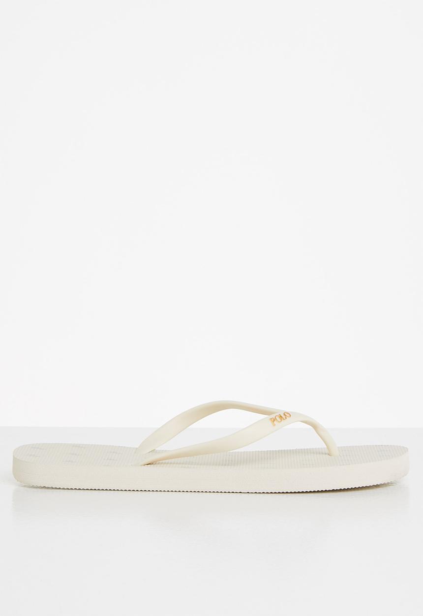 POLO - Gianna monogram flip flop - off white