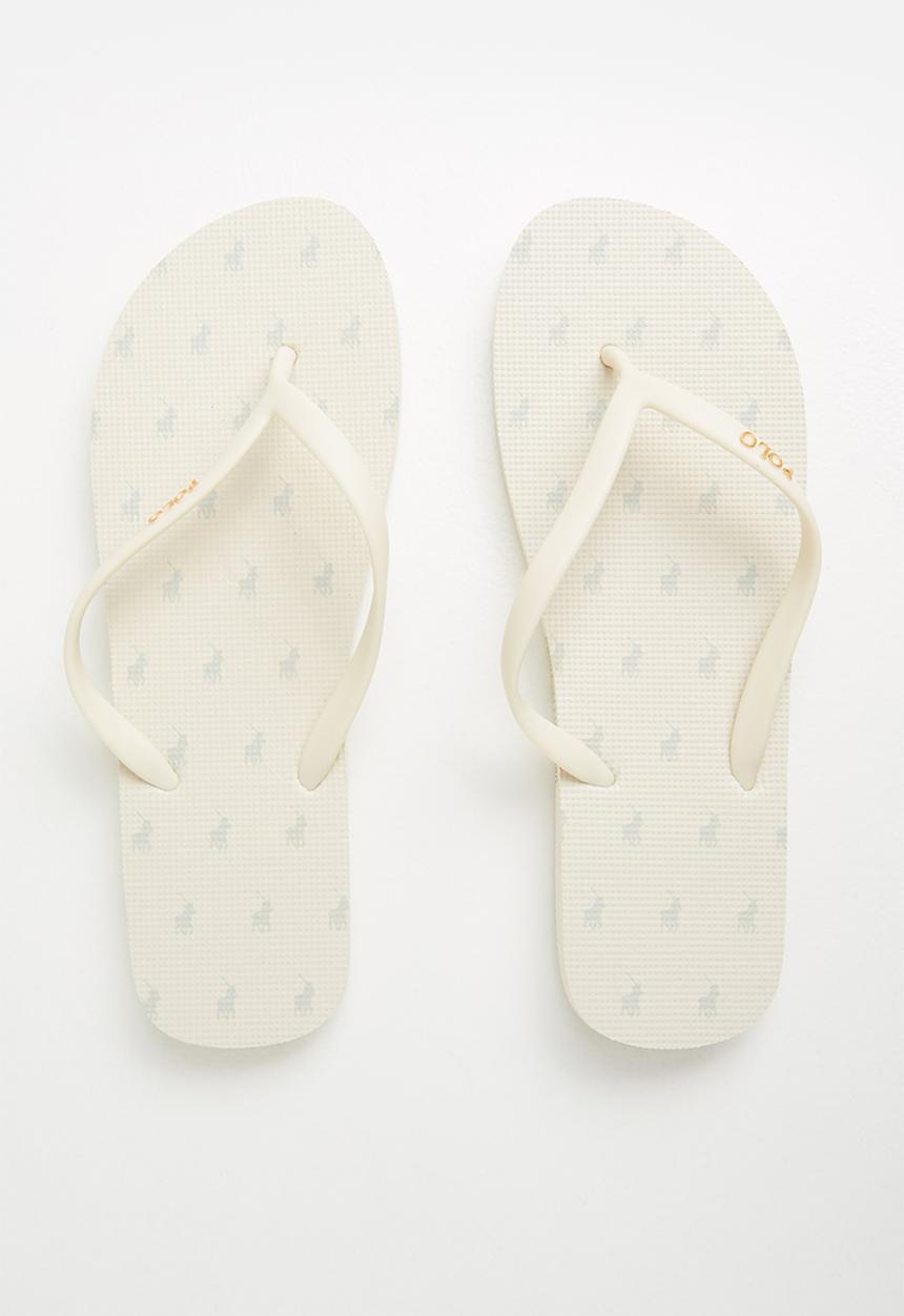 POLO - Gianna monogram flip flop - off white