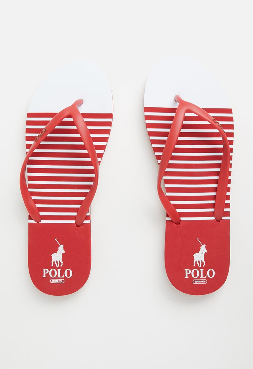 POLO - Gladice stripe flip flop - red