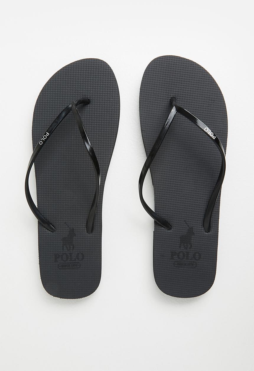 POLO - Grace gloss flip flop - black