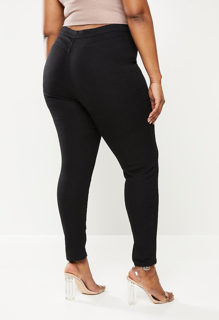 Missguided - Plus ring zip outlaw jegging - black