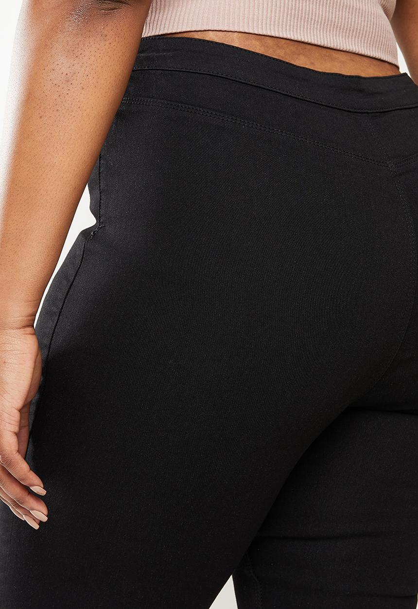 Missguided - Plus ring zip outlaw jegging - black