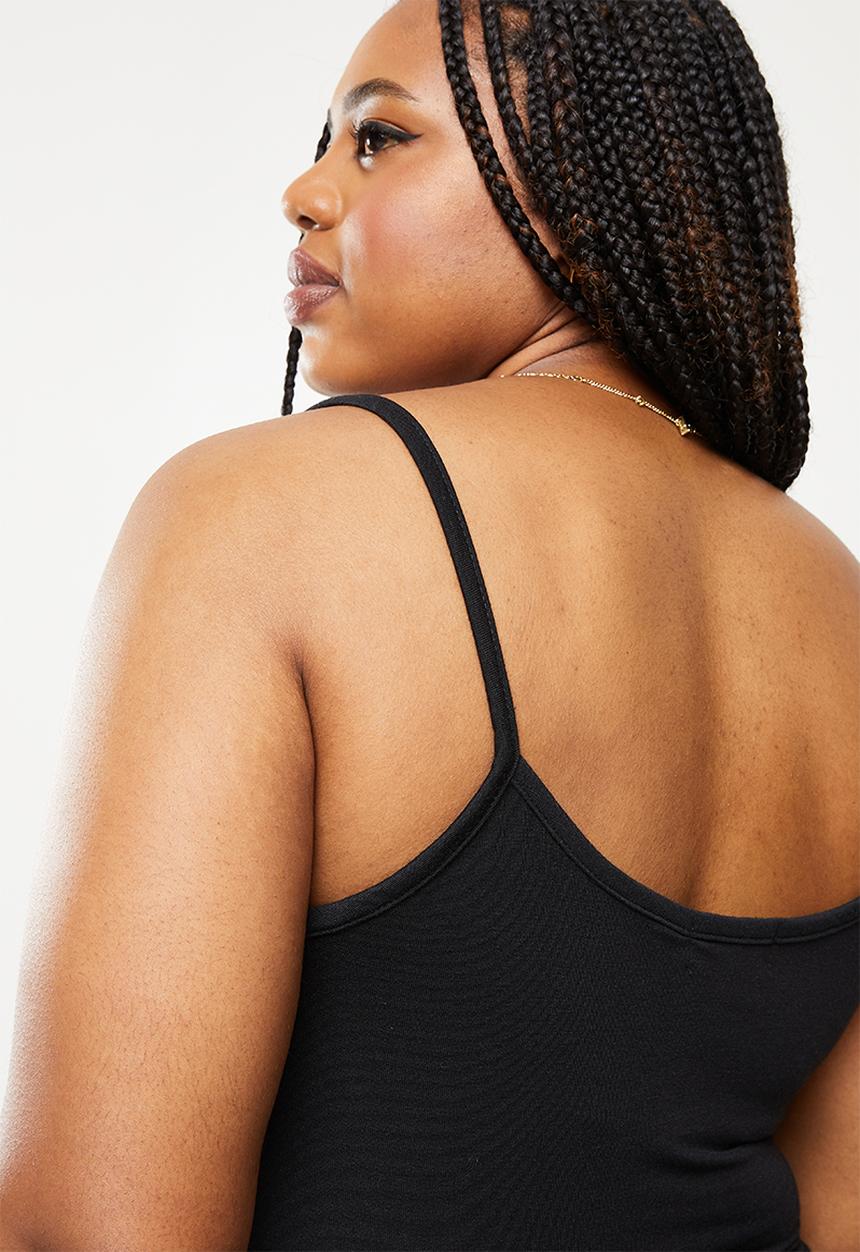 Missguided - Plus basic cami midi dress - black