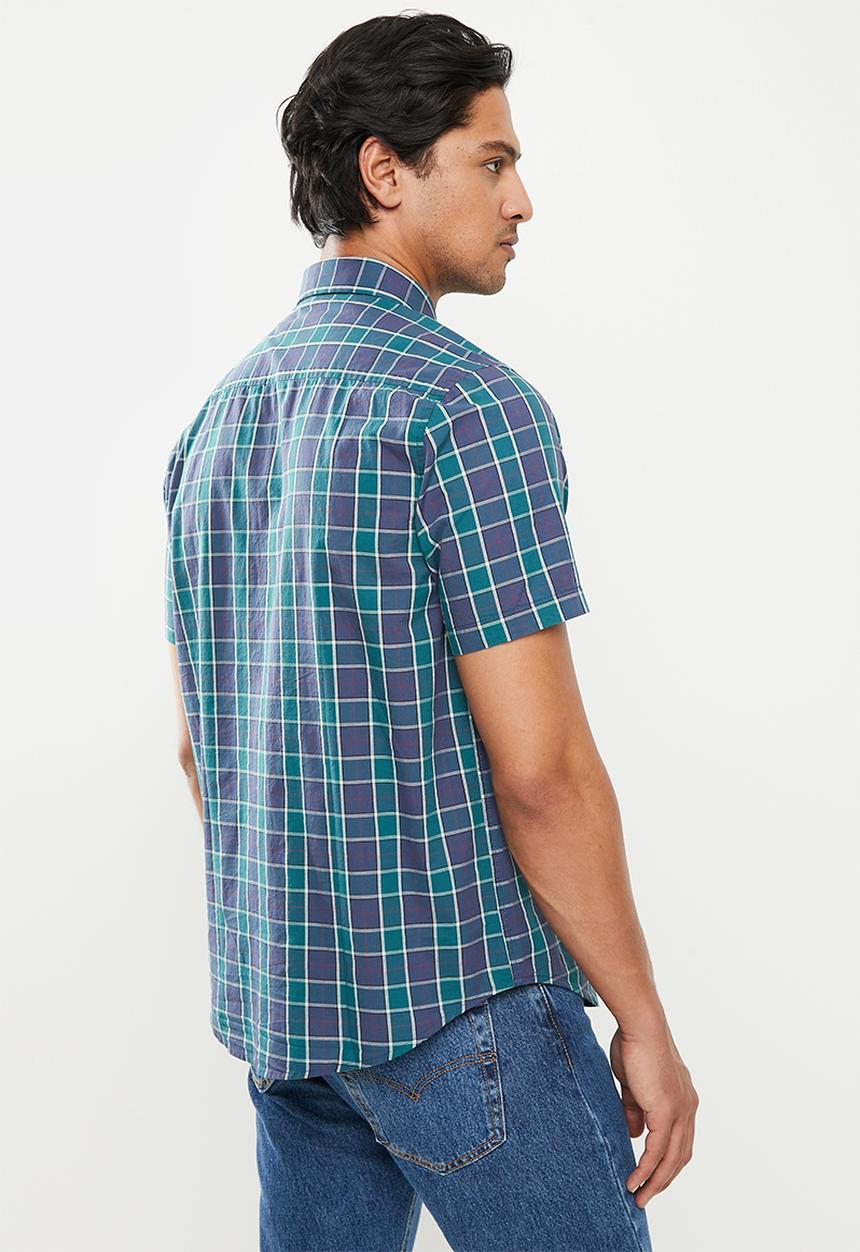 Wolf Rock - Sabai woven shirts - teal & navy 