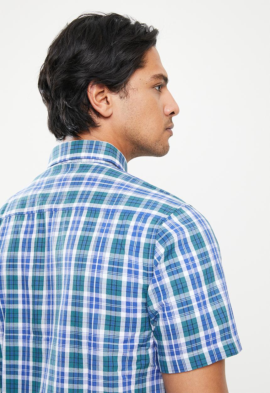 Wolf Rock - Barley woven shirts - blue/green