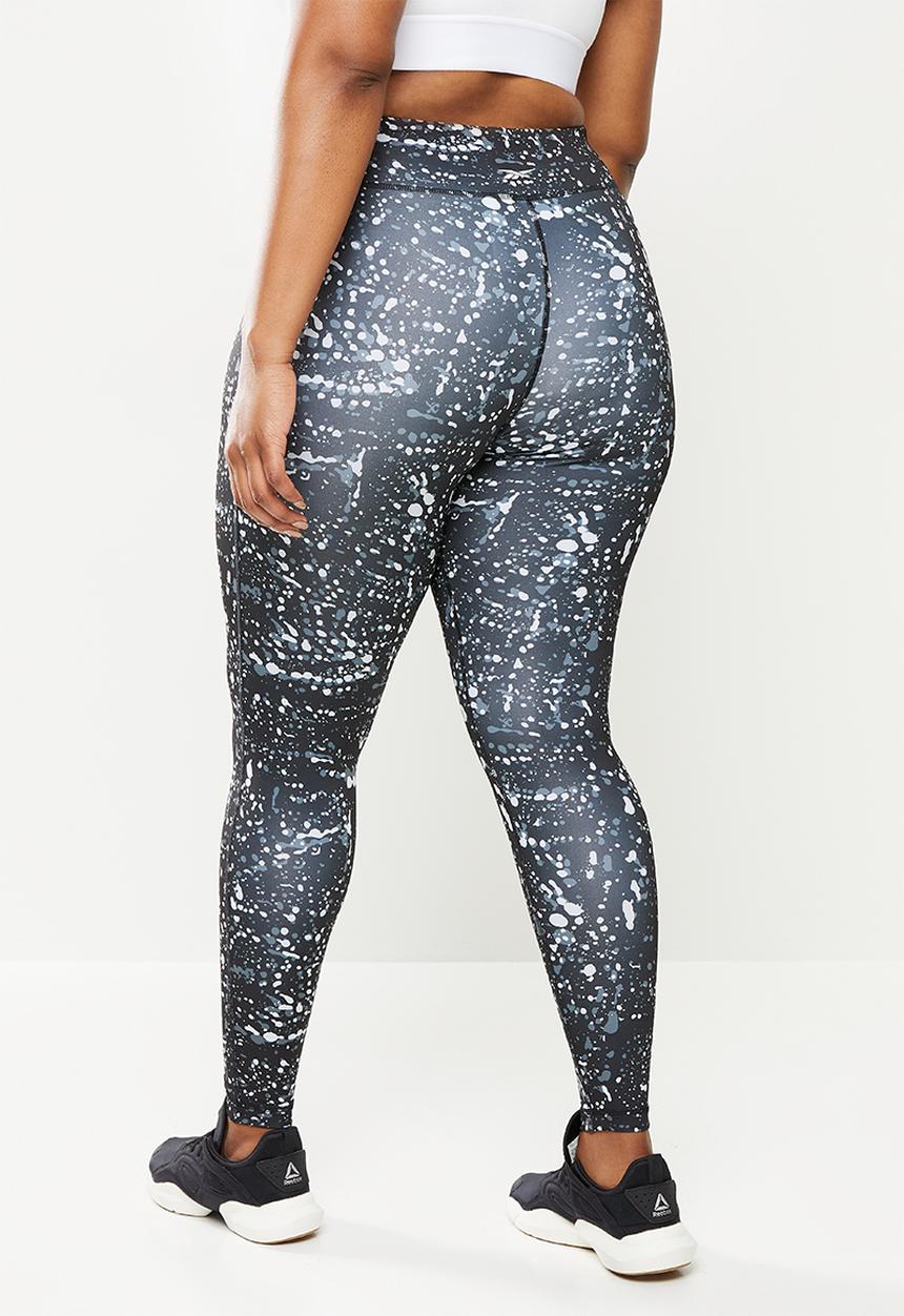 Reebok - Plus wor aop tights - black/white