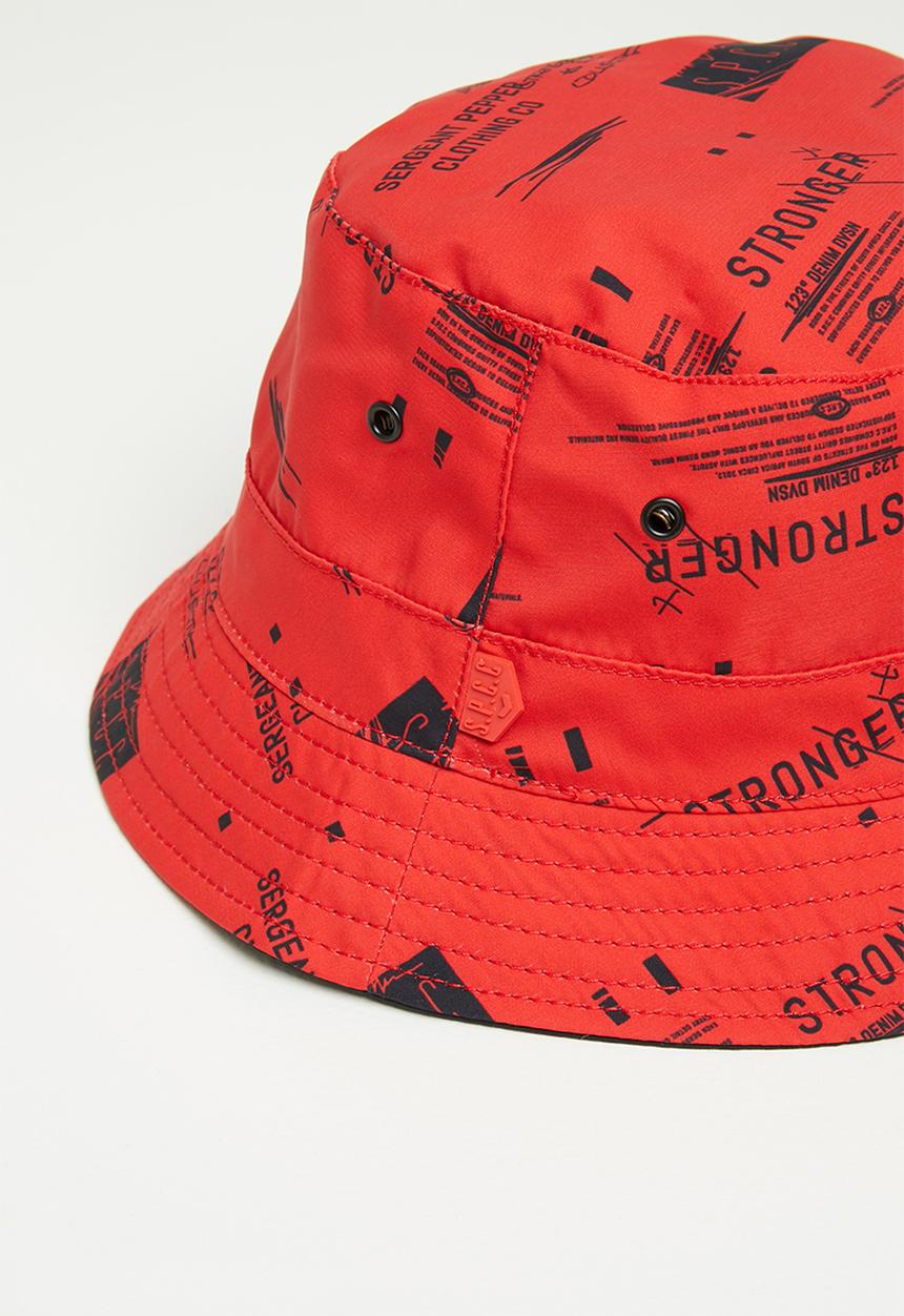 S.P.C.C - Ramsey reversible bucket hat - red 