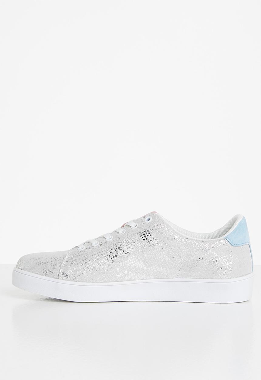Julz - Kendra leather sneaker - silver animal