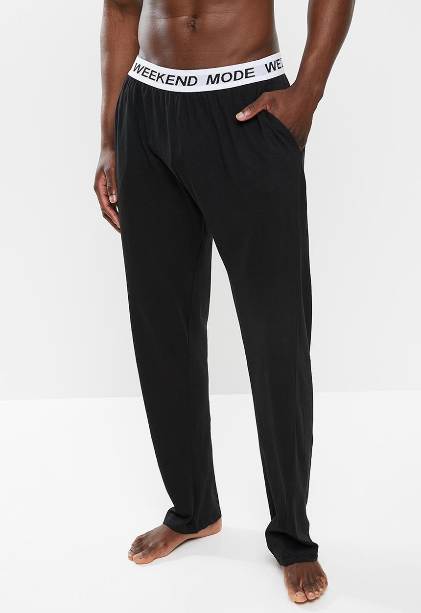 Brave Soul - Kaiden elasticated waistband lounge pants - black