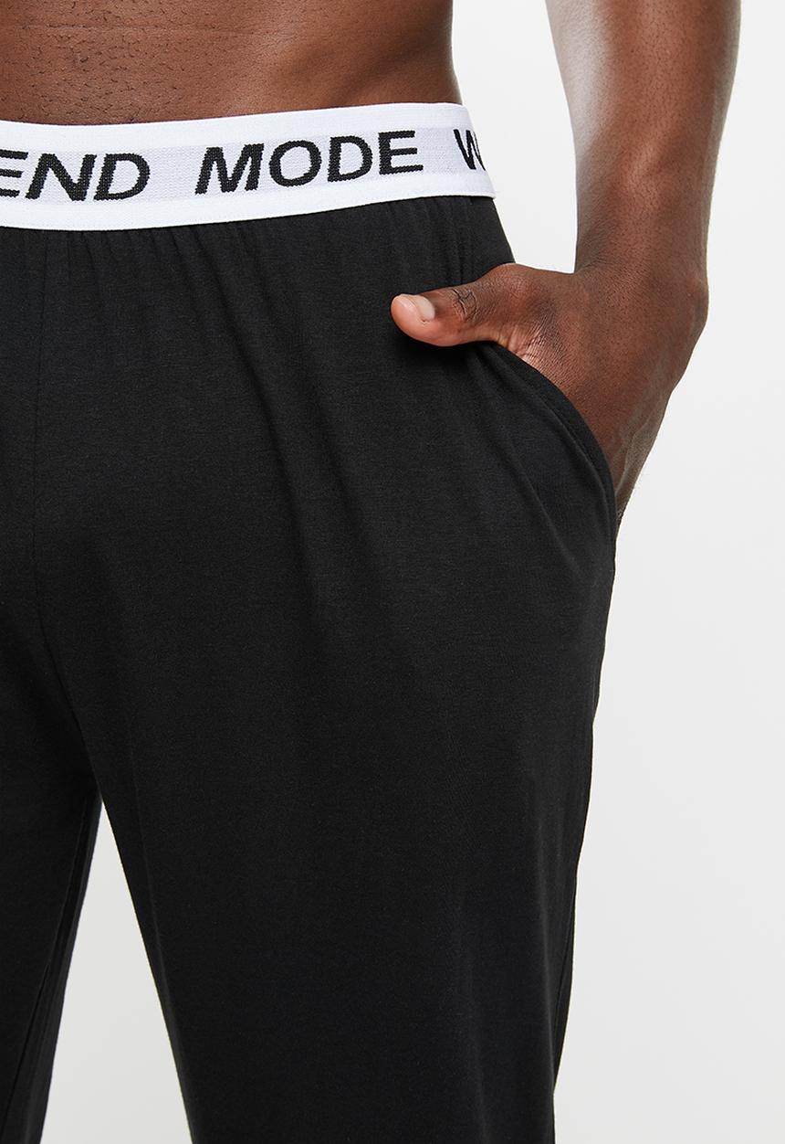 Brave Soul - Kaiden elasticated waistband lounge pants - black
