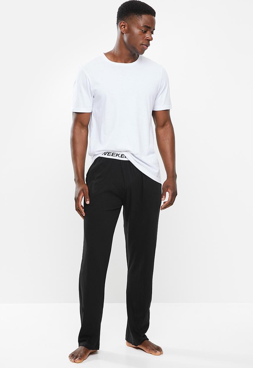 Brave Soul - Kaiden elasticated waistband lounge pants - black